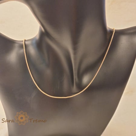Lantisor unisex tip sarpe 50 cm placat 14k [5]
