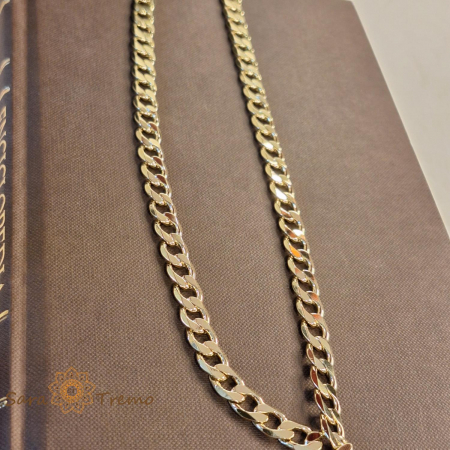 Lant cuban hip hop placat cu aur de 14 K - 50 cm [2]