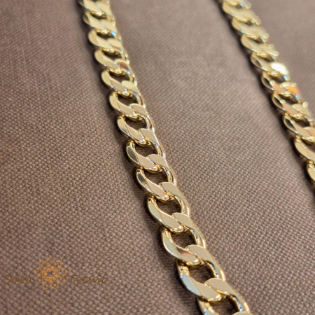 Lant cuban hip hop placat cu aur de 14 K - 50 cm [3]
