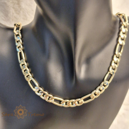 Lanturi - Lant masiv cuban placat cu aur de 14k - 51 cm