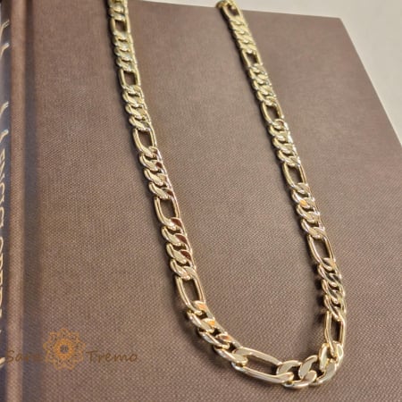 Lant masiv cuban placat cu aur de 14k - 51 cm [2]