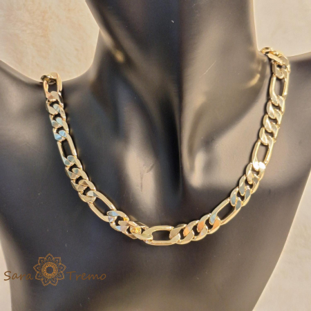 Lanturi - Lant masiv cuban placat cu aur de 14k - 56 cm