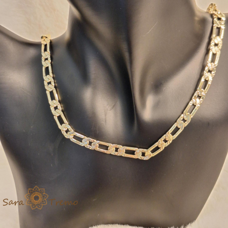 Lant masiv placat cu aur de 14k - 50 cm [3]