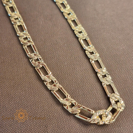 Lant masiv placat cu aur de 14k - 50 cm [0]