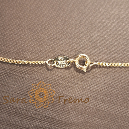 Lănțișor unisex placat cu aur – model clasic cu zale fine, 50 cm [3]