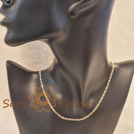 Lănțișor unisex placat cu aur – model nou cu plăcuțe deosebite, 45 cm [4]