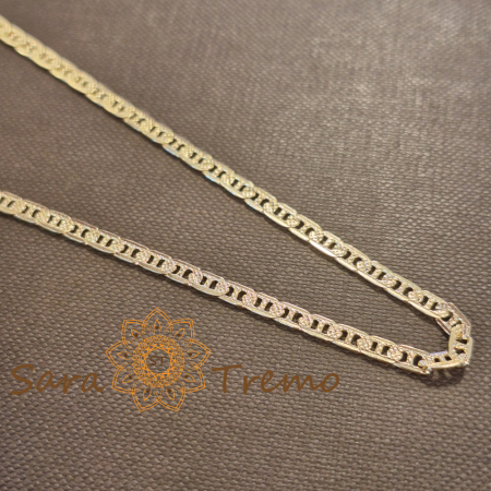 Lănțișor unisex placat cu aur – model nou tip arabesc texturat [0]