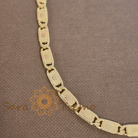 Lanț unisex placat cu aur – gros, 60 cm [0]