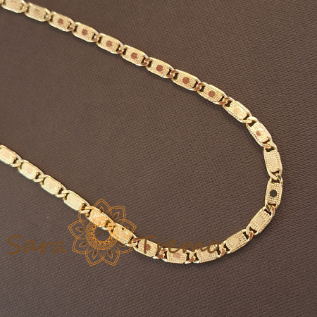 Lanț unisex placat cu aur – gros, 60 cm [2]