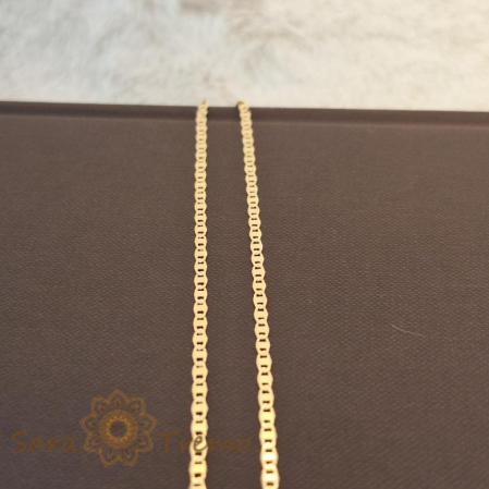 Lănțișor clasic unisex placat cu aur, model plăcuțe, 50 cm [4]