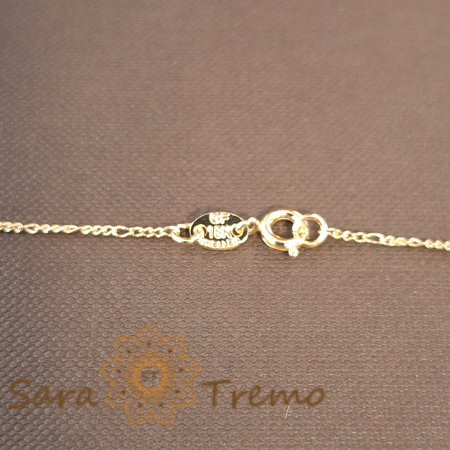 Lănțișor colier cu cruciuliță, 50 cm, placat cu aur [3]