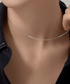 Lănțișor din argint 925 pentru femei cu model clasic cu zale și lungime reglabilă [4]