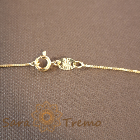 Lănțișor fin placat cu aur 18K, tip șarpe, 45 cm, unisex [4]