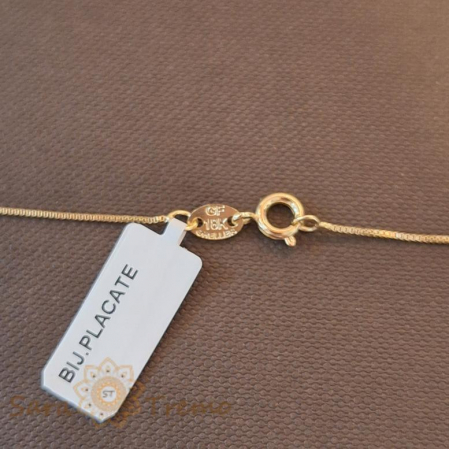 Lănțișor fin placat cu aur 18K, tip șarpe, 50 cm, unisex [1]