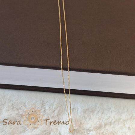 Lănțișor fin placat cu aur 18K, tip șarpe, 50 cm, unisex [6]