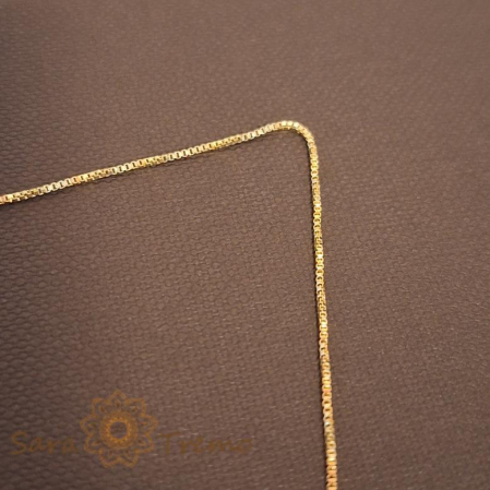 Lănțișor fin placat cu aur 18K, tip șarpe, 50 cm, unisex [5]