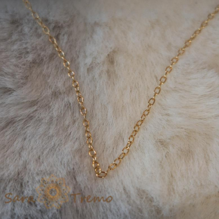 Lănțișor finuț unisex placat cu aur 18K, model 1 cu 1, 50 cm [3]