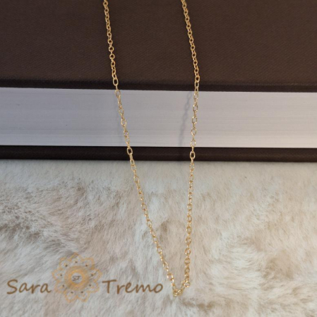 Lănțișor finuț unisex placat cu aur 18K, model 1 cu 1, 50 cm [6]