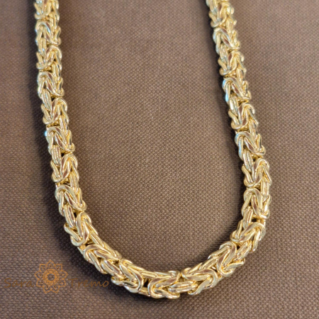 Lant masiv tin colan placat cu aur de 14k - 52 cm - 61 grame [1]