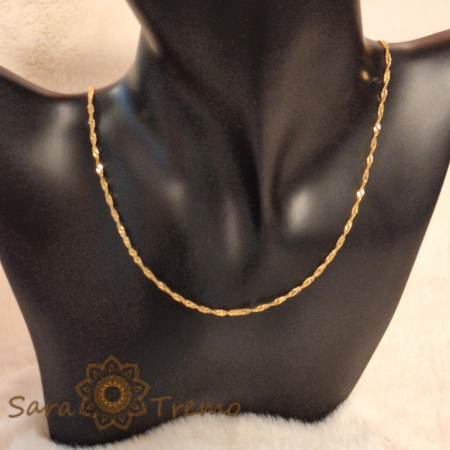 Lantisor placat cu aur Heartful XS [3]