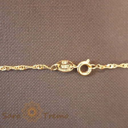 Lantisor placat cu aur Heartful XS [1]