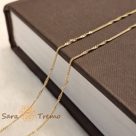 Lantisor Solaris – Unisex 50 cm placat aur 18K Brazilia cu stanta [3]