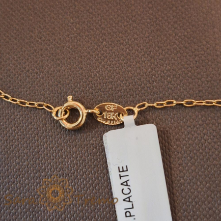 Lantisor subtire unisex model 1-cu-1placat cu aur - 45-50 cm [1]