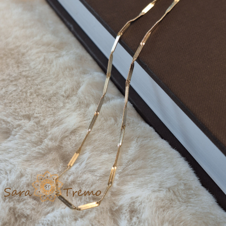 Lantisor unisex aur 14K placat – Elegance Line 45 cm [3]