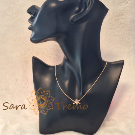 Colier Armonia – placat aur 18K cu zirconia ametist si smarald, Brazilia, stanta [1]