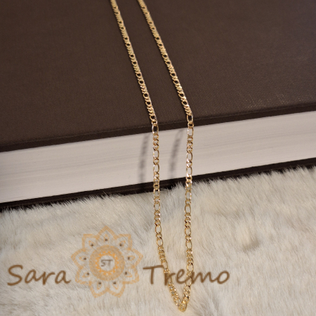 Lănțișor unisex clasic placat cu aur 18K, model 3-1-1-1 [1]