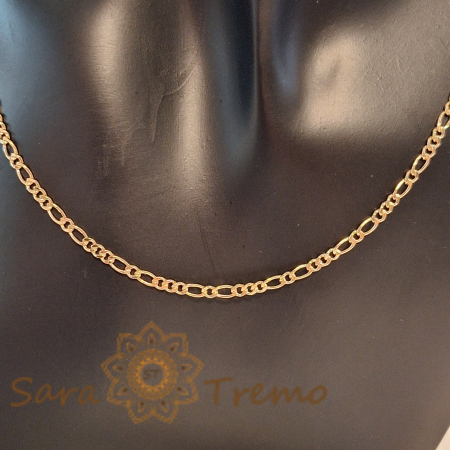 Lănțișor unisex clasic placat cu aur 18K, model 3-1-1-1 [3]