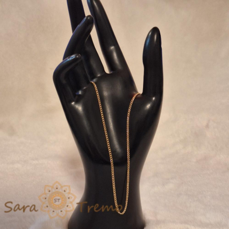 Lantisor unisex cu zale plate model continuu placat cu aur - 50 cm [7]