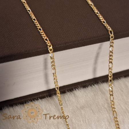 Lantisor unisex model 3-cu-1 placat cu aur - 50 cm [1]