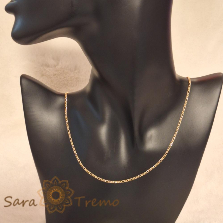 Lantisor unisex model 3-cu-1 placat cu aur - 50 cm [4]