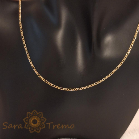 Lantisor unisex model 3-cu-1 placat cu aur - 50 cm [6]