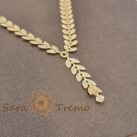 Colier placat cu aur 18K Brazilia cu stanta – Ramura de Aur 40+5cm [3]