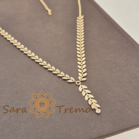 Colier placat cu aur 18K Brazilia cu stanta – Ramura de Aur 40+5cm [2]