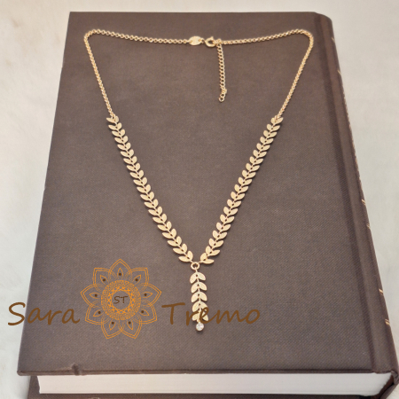 Colier placat cu aur 18K Brazilia cu stanta – Ramura de Aur 40+5cm [1]