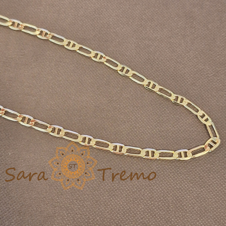 Coliere si lantisoare - Lanț unisex placat cu aur – model 1 cu 1, lung, 60 cm