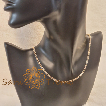 Lănțișor unisex placat cu aur – model clasic 3 cu 1, 55 cm [4]