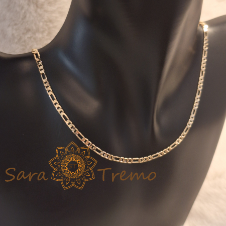 Lănțișor unisex placat cu aur – model clasic 3 cu 1, 55 cm [5]