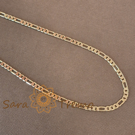 Lănțișor unisex placat cu aur – model clasic 3 cu 1, 55 cm [1]