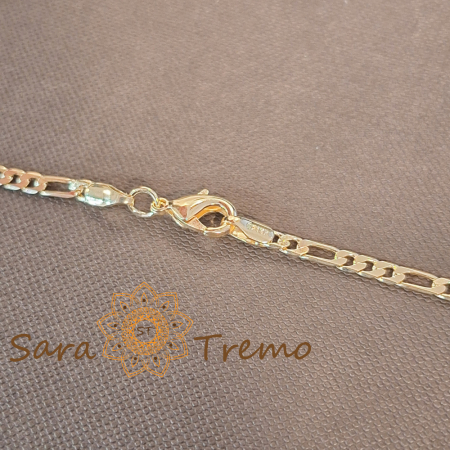 Lănțișor unisex placat cu aur – model clasic 3 cu 1, 55 cm [3]