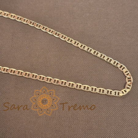 Lănțișor unisex placat cu aur – model nou, 55 cm [0]