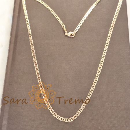 Lănțișor unisex placat cu aur – model nou, 55 cm [1]
