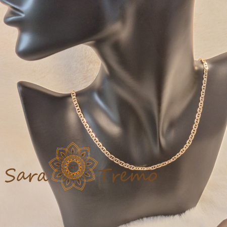 Lănțișor unisex placat cu aur – model nou, 55 cm [4]