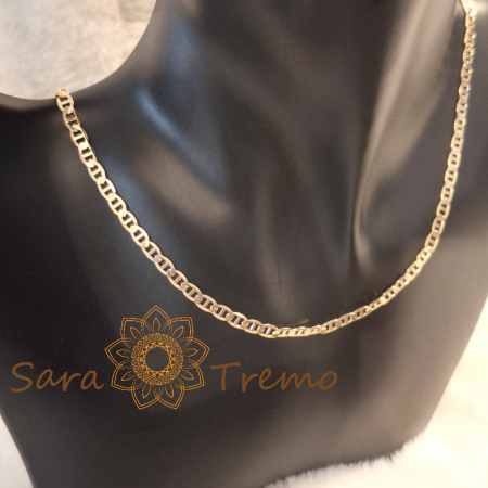 Lănțișor unisex placat cu aur – model nou, 55 cm [5]