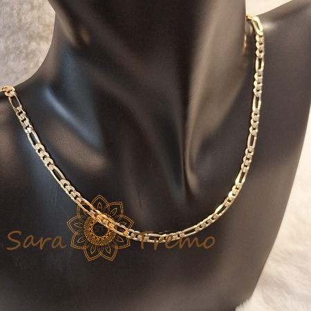 Lănțișor unisex placat cu aur – model 3 cu 1, 55 cm [5]