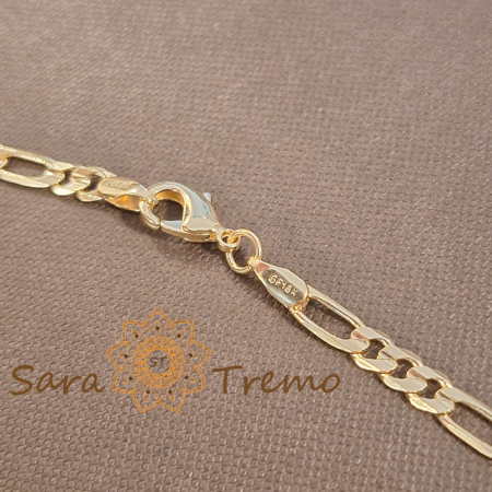 Lănțișor unisex placat cu aur – model 3 cu 1, 55 cm [3]