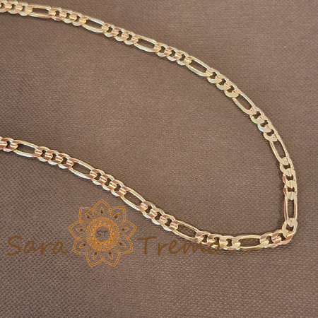 Lănțișor unisex placat cu aur – model 3 cu 1, 55 cm [0]